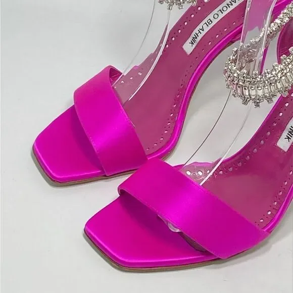 Manolo Blahnik Parinasan 105 Embellished Sandals size 39 - Picture 4 of 12